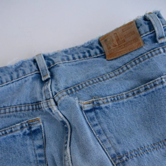 Vintage Ralph Lauren Polo Jeans Company Blue Distressed Relaxed Size 32x30 - Picture 16 of 16